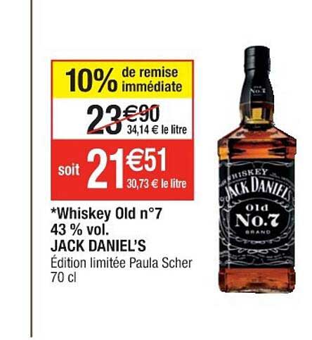 whiskey old n°7 43% vol. jack daniel's