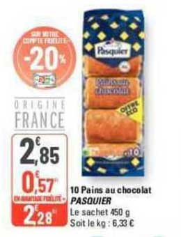 10 Pains Au Chocolat Pasquier