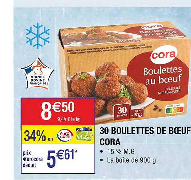 30 Boulettes De Bœuf Cora