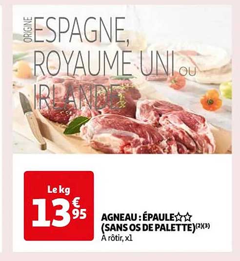 Agneau : épaule** (sans Os De Palette)