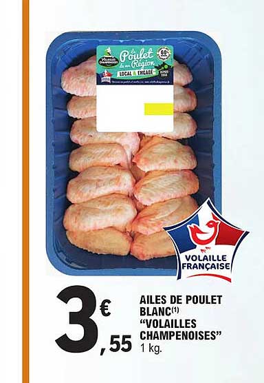 Ailes De Poulet Blanc "volailles Champenoises"