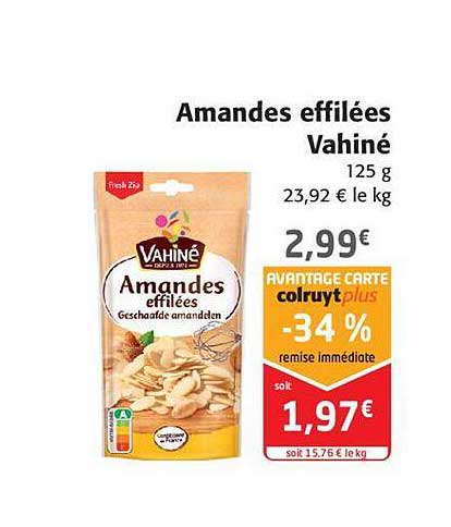 amandes effilées vahiné
