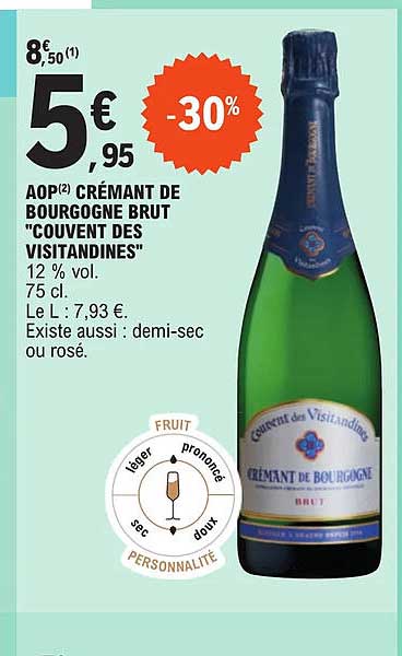 Aop Crémant De Bourgogne Brut "couvent Des Visitandines"