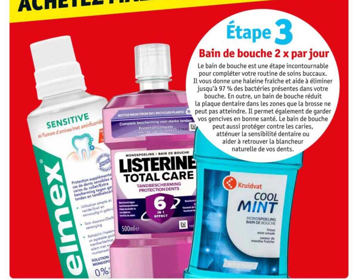 bain de bouche 2 x  par jour
