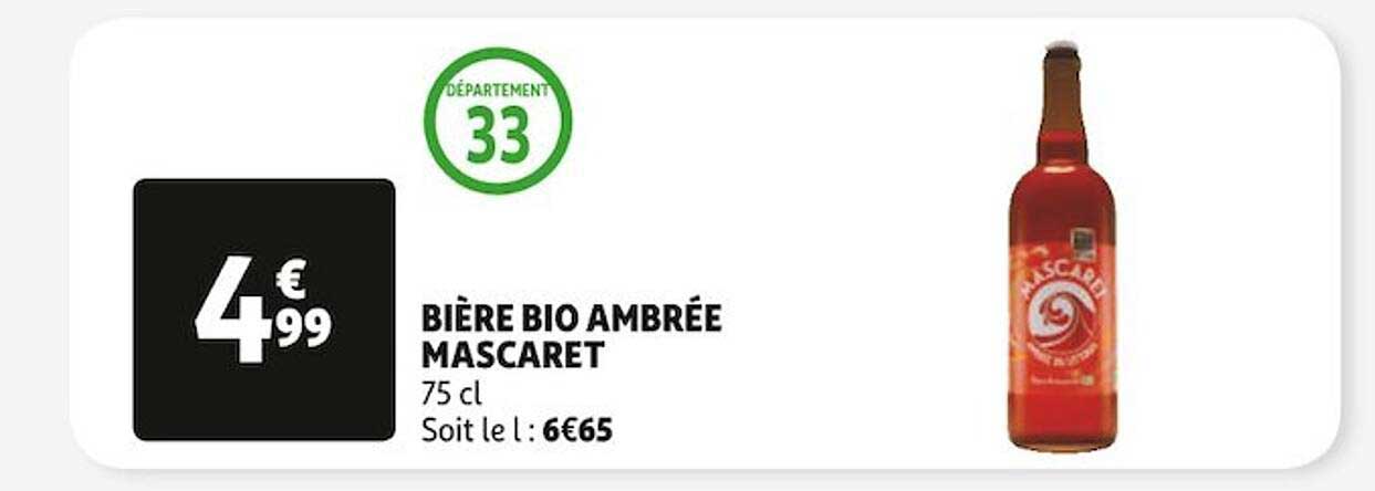 bière bio ambrée mascaret