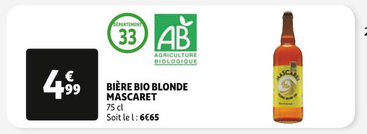 bière bio blonde mascaret