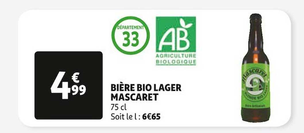 bière bio lager mascaret