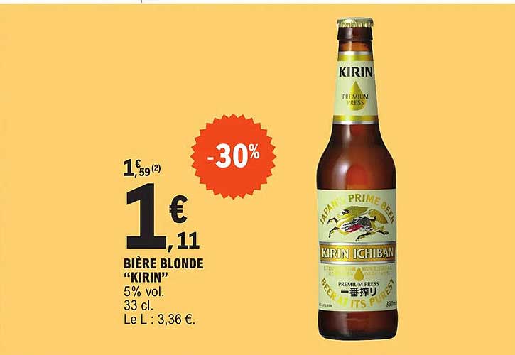 bière blonde "kirin"