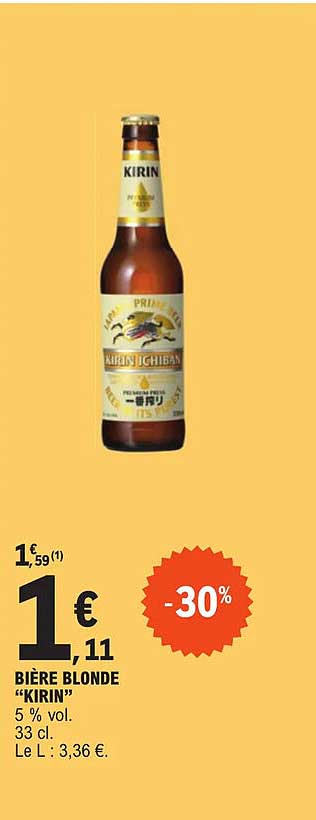 bière blonde "kirin"