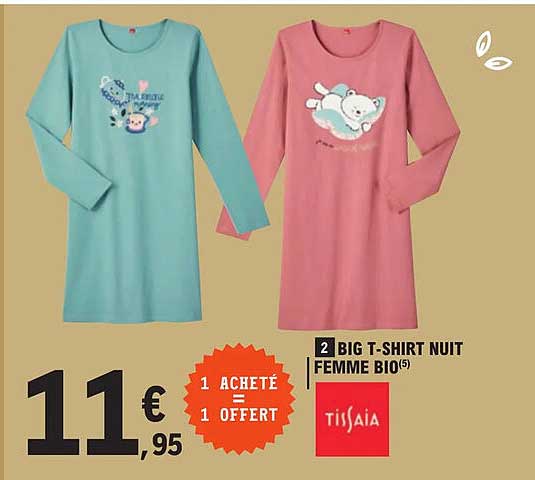 big t-shirt nuit femme bio tissaia