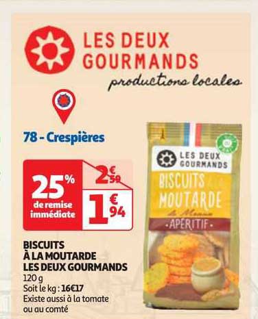 biscuits à la moutarde les deux gourmands