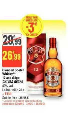 blended scotch whisky 12 ans d'âge chivas regal