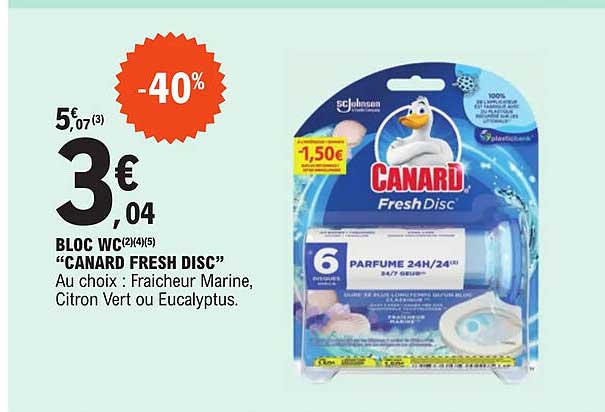 bloc wc "canard fresh disc"