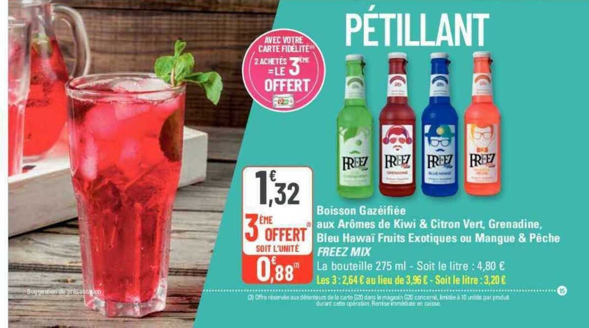 boisson gazéifiée freez mix