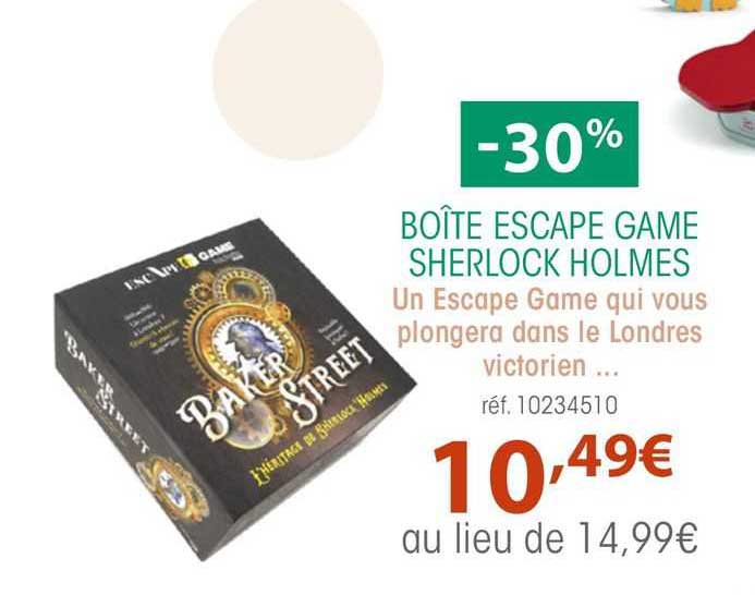 boîte escape game sherlock holmes
