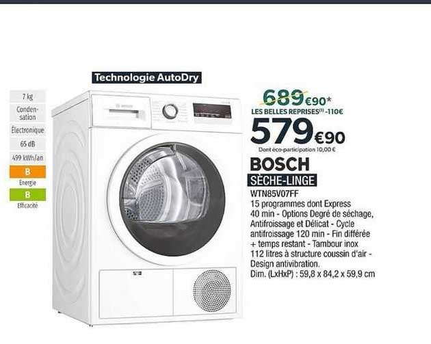 bosch sèche-linge