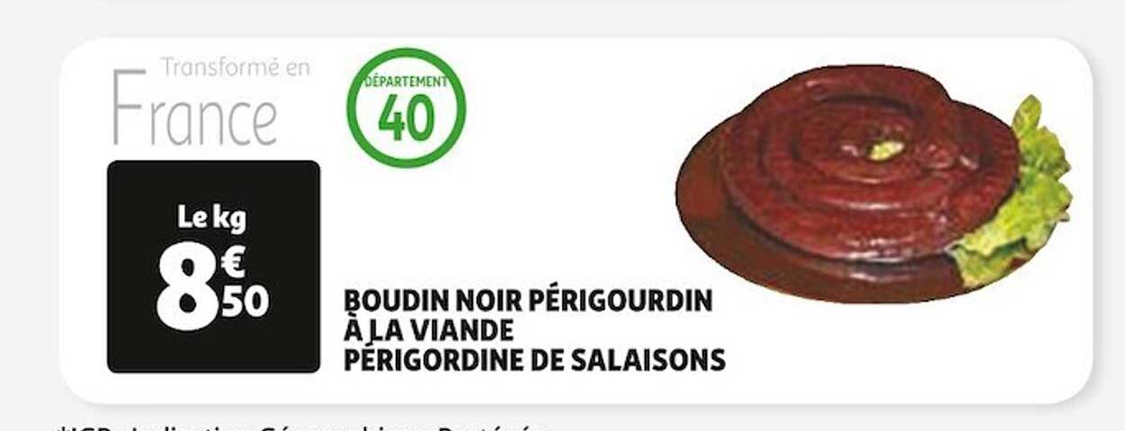 boudin noir périgourdin à la viande périgordine de salaisons