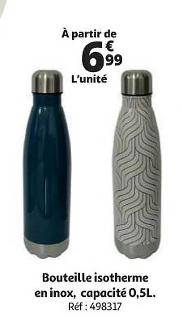 bouteille isotherme en inox, capacité 0,5 l