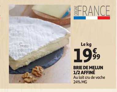 brie de melun 1/2 affiné