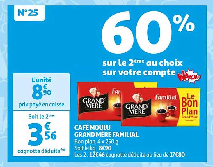 café moulu grand mère familial