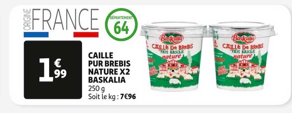 caille pur brebis nature x2 baskalia