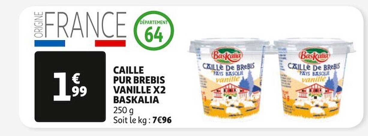 caille pur brebis vanille x2 baskalia