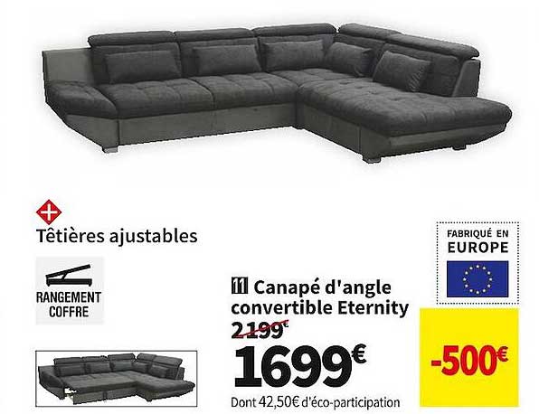 Canapé D'angle Convertible Eternity