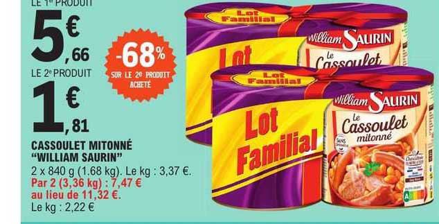 cassoulet mitonné william saurin