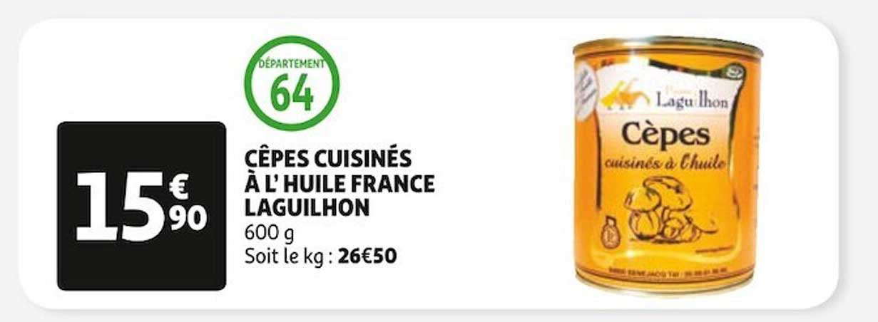 cèpes cuisinés à l'huile france laguilhon