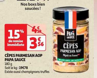 cèpes parmesan aop papa sauce