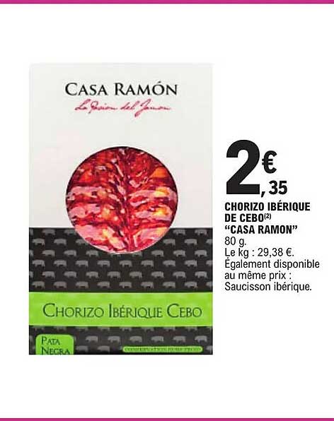 chorizo ibérique de cebo "casa ramon"