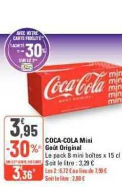 coca-cola mini goût original