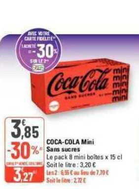 coca-cola mini sans sucres