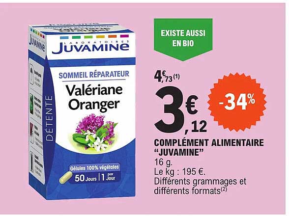 complément alimentaire "juvamine"