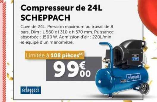 Compresseur De 24l Scheppach