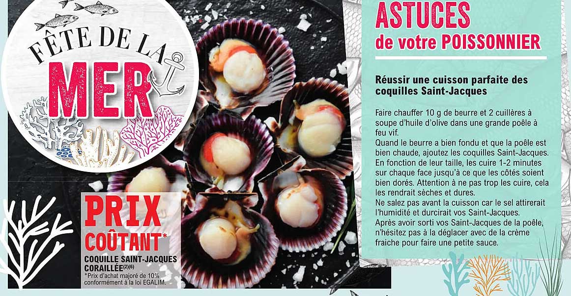 coquille saint-jacques coraillée