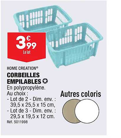 corbeilles empilables home création