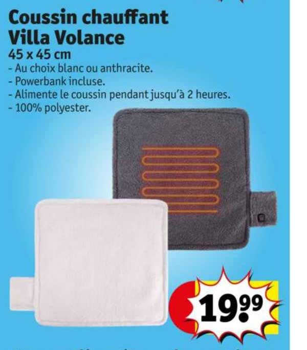 coussin chauffant villa volance