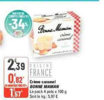 crème caramel bonne maman