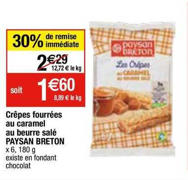 crêpes fourrées au caramel au beurre salé paysan breton