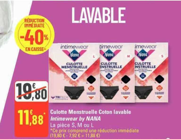 culotte menstruelle coton lavable intimewear by nana