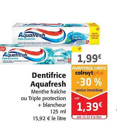 Dentifrice Aquafresh