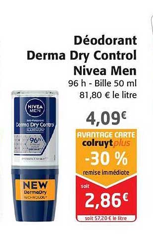 déodorant derma dry control nivea men