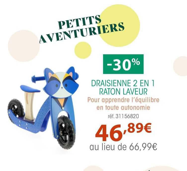 draisienne 2 en 1 raton laveur