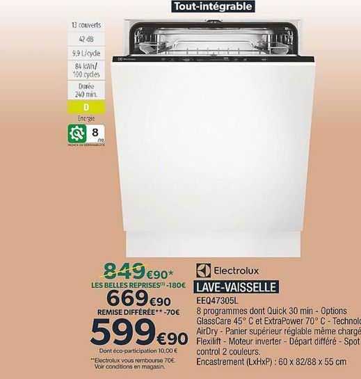 electrolux lave-vaisselle