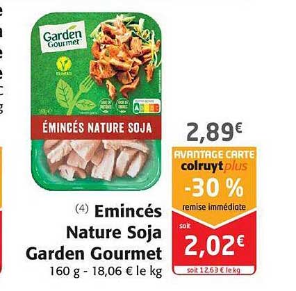 Emincés Nature Soja Garden Gourmet