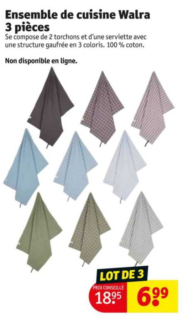 Ensemble De Cuisine Walra 3 Pièces