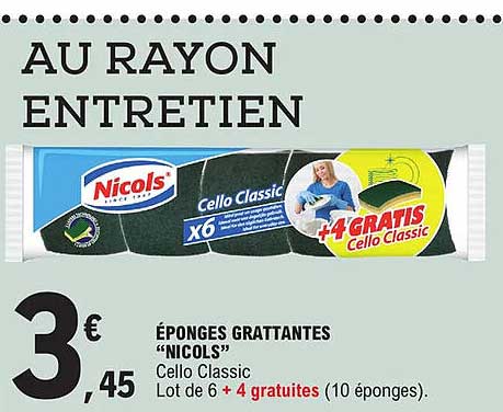 éponges grattantes "nicols"