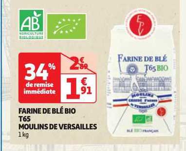 farine de blé bio t65 moulins de versailles