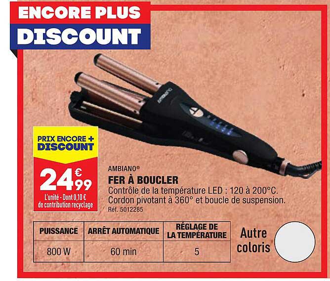 fer à boucler ambiano